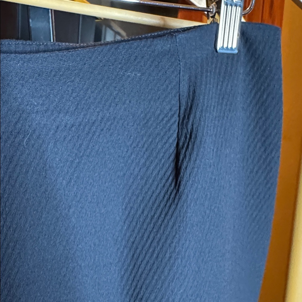 Vintage Armani Collezioni Black Wool Blend Trousers Sz 16 Made in Italy Wide Leg - Picture 3 of 12